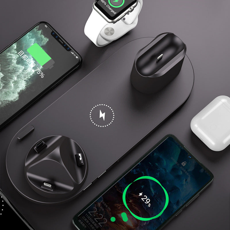 6-in-1 Wireless Fast Charger for Phones, Smartwatch and Earbuds