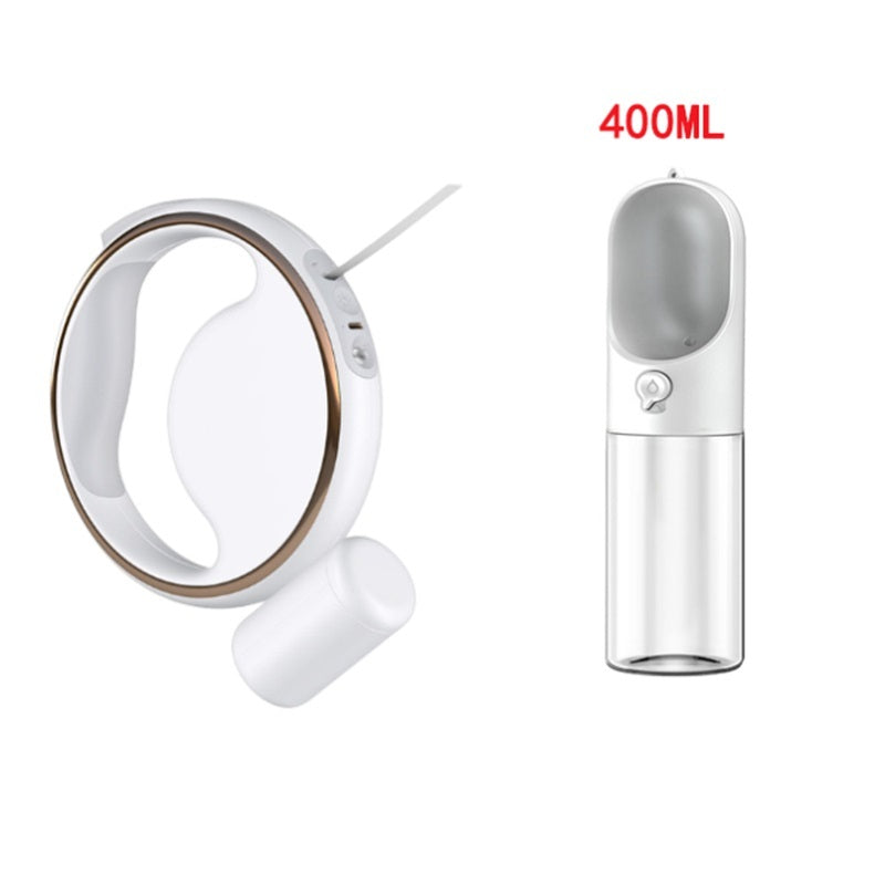 Smart LED Retractable Dog Leash with Waste Bag Holder