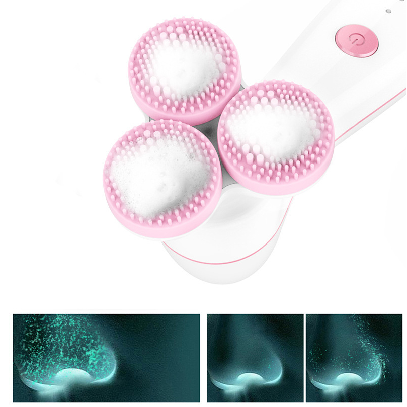 Three round 3D silicone cleansing Gadget