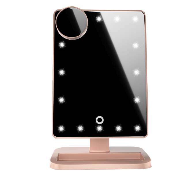 20 LED Touch Screen Makeup Mirror with Bluetooth Music Speaker