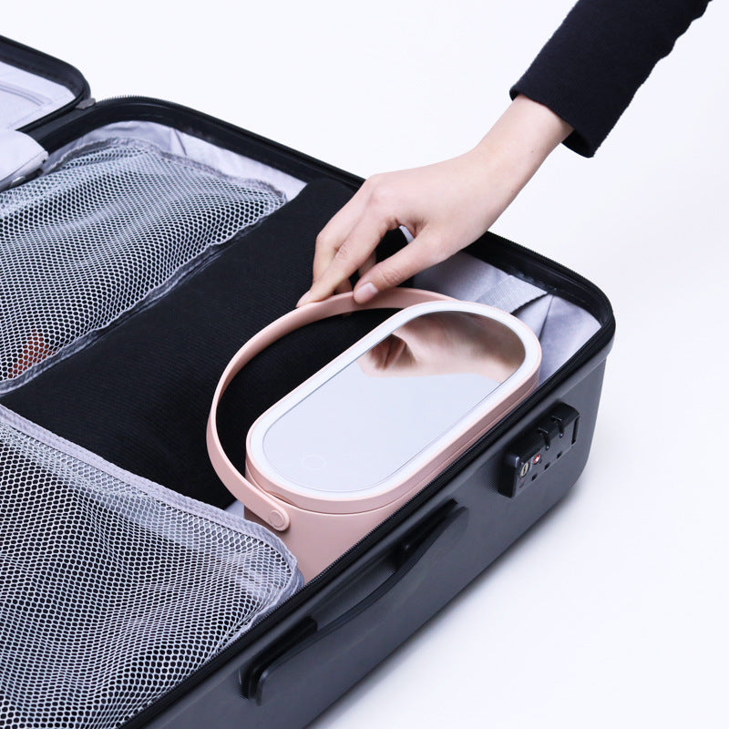 Compact LED Rechargeable Travel Makeup Mirror