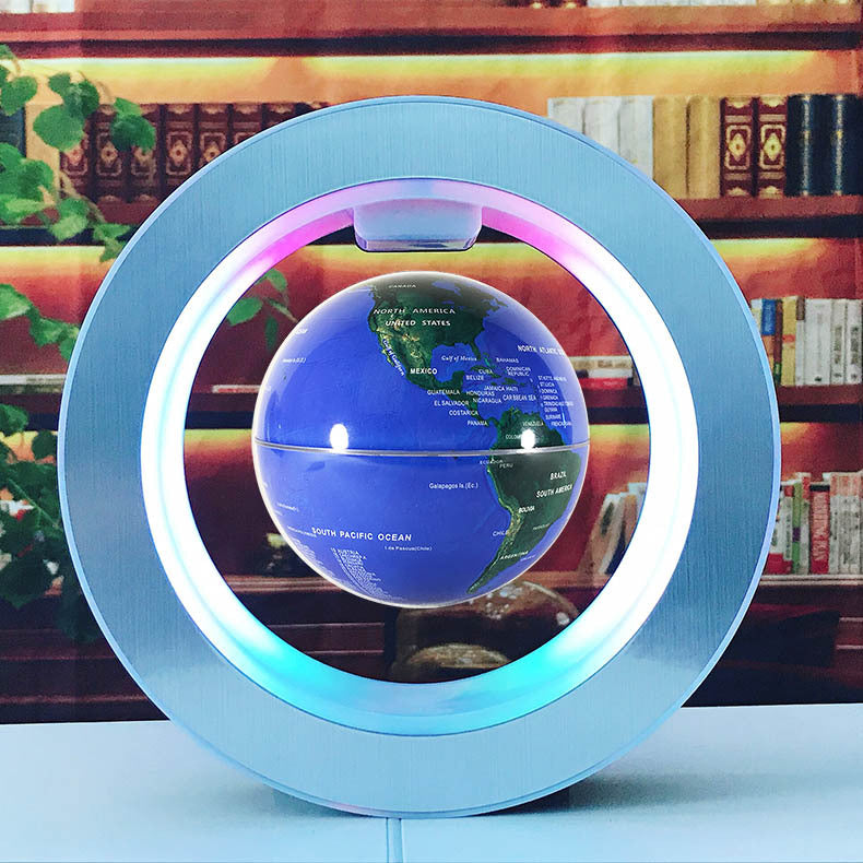 Round Magnetic LED Floating World Map