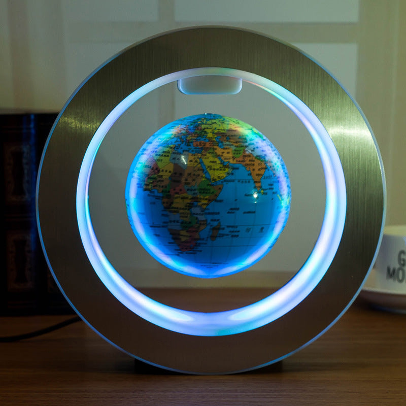 Round Magnetic LED Floating World Map