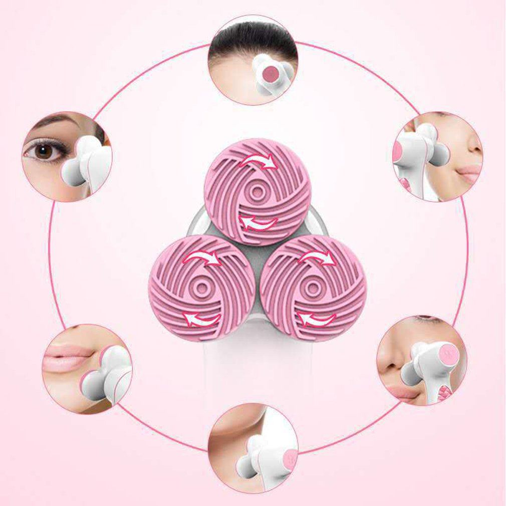 Three round 3D silicone cleansing Gadget