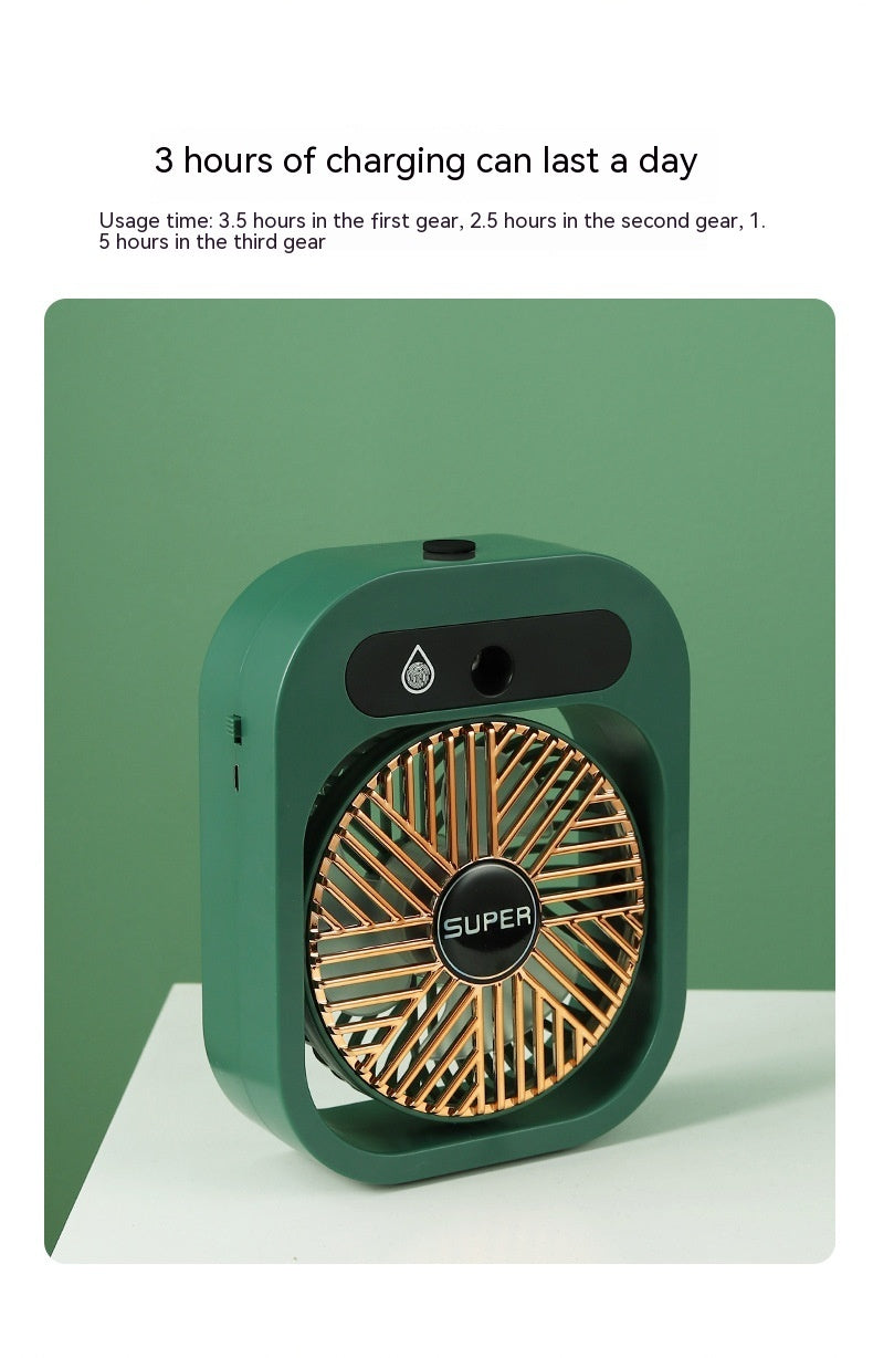 USB Rechargeable Portable Misting Fan and Air Cooler with Humidifier