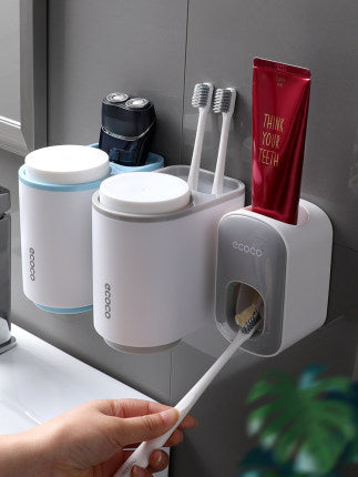 Automatic Toothpaste Dispenser & Wall-Mounted Bathroom Accessories Set