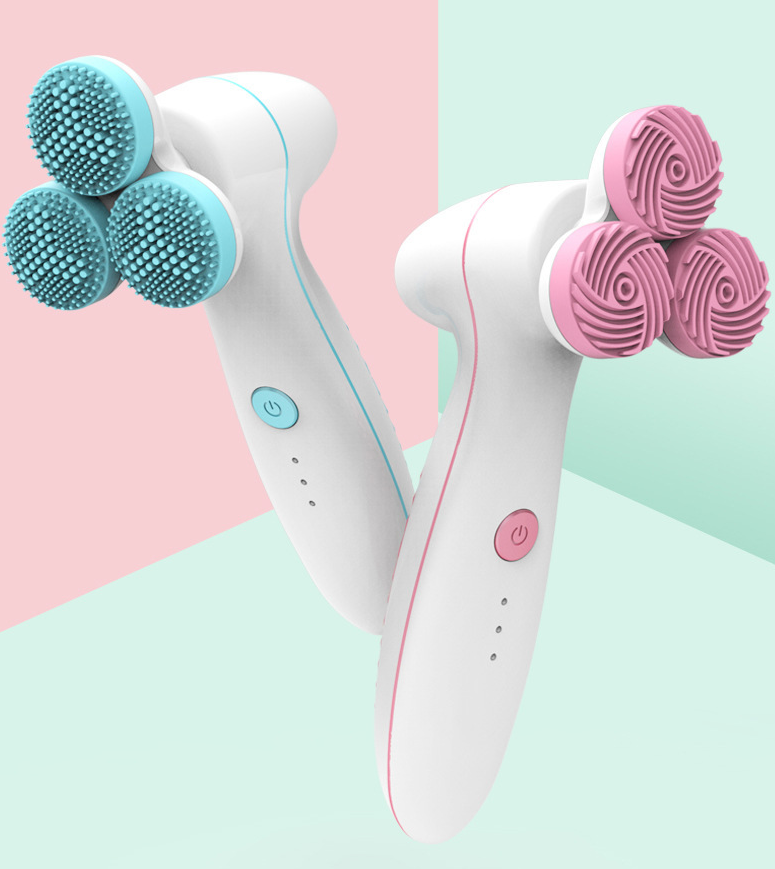 Three round 3D silicone cleansing Gadget