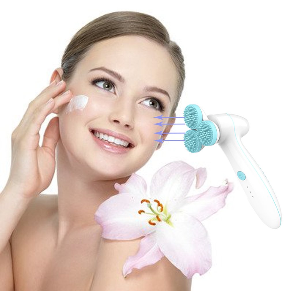 Three round 3D silicone cleansing Gadget