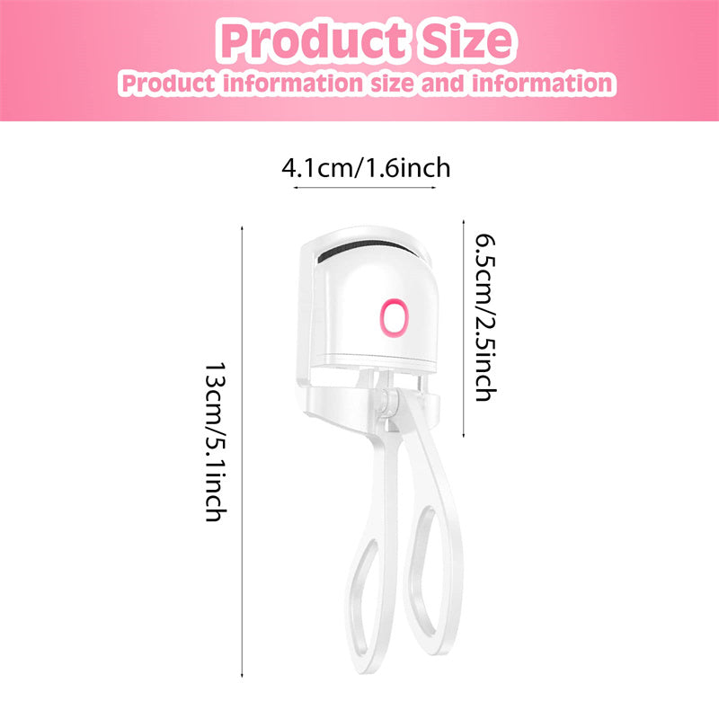 Mini Portable Heated Eyelash Curler with Electric Temperature Control