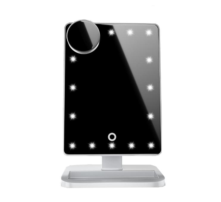 20 LED Touch Screen Makeup Mirror with Bluetooth Music Speaker