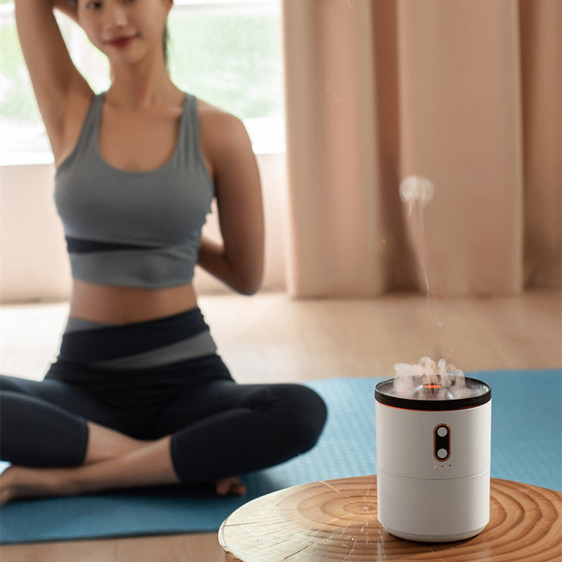 Volcanic Flame Aroma Diffuser and Jellyfish Humidifier with Night Light