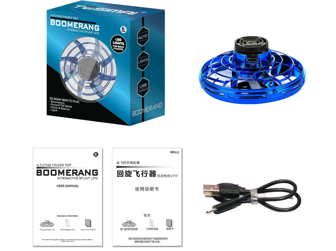 Mini Fingertip LED Drone Spinner Toy for Kids