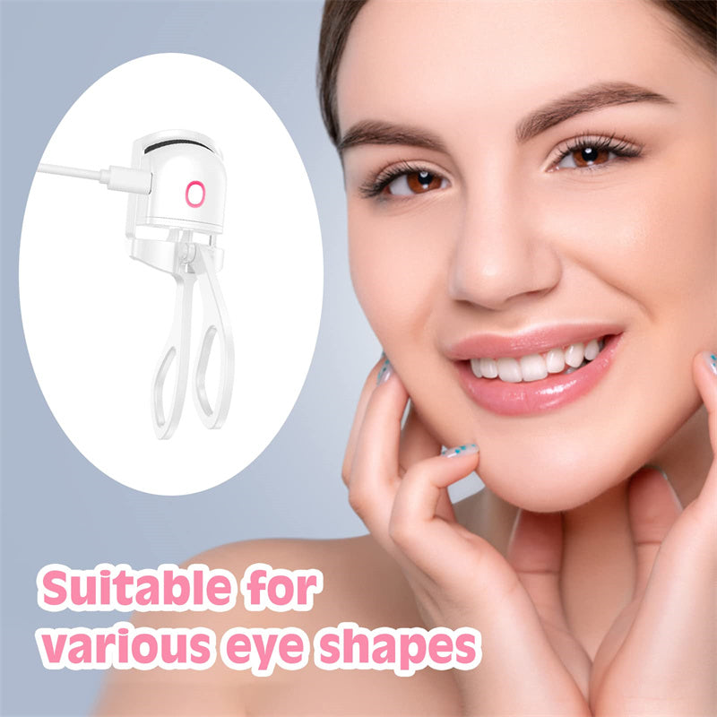 Mini Portable Heated Eyelash Curler with Electric Temperature Control