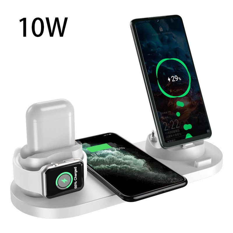 6-in-1 Wireless Fast Charger for Phones, Smartwatch and Earbuds