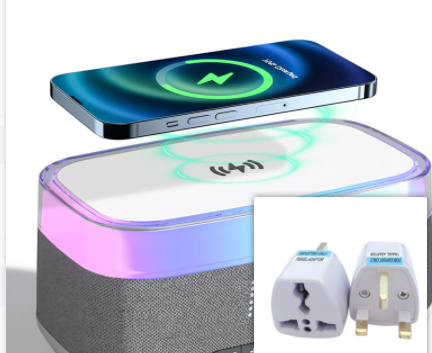 Multifunction Smart Clock: Speaker, Wireless Charger, Night Light