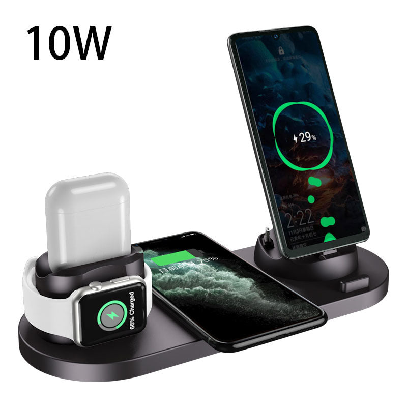 6-in-1 Wireless Fast Charger for Phones, Smartwatch and Earbuds