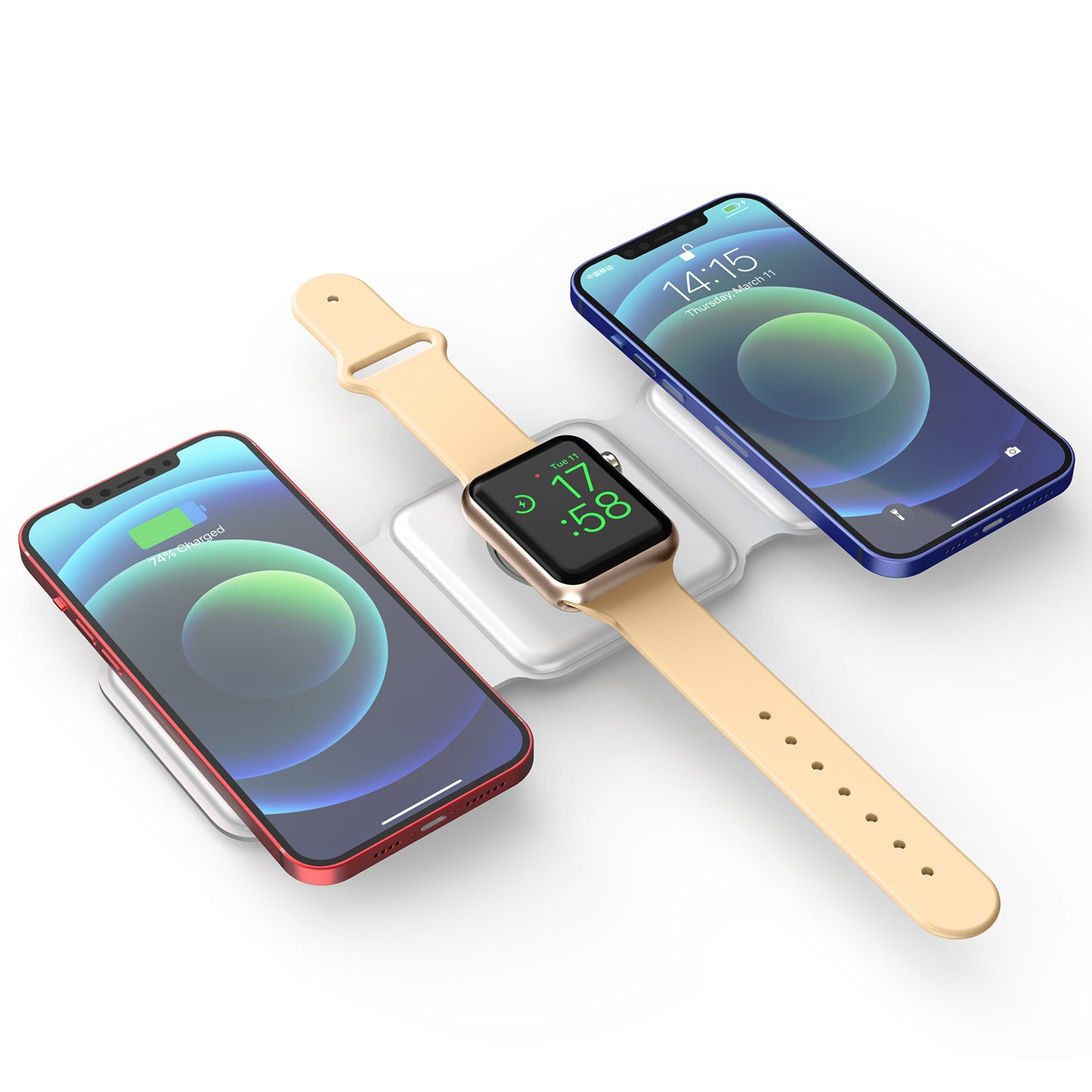 Magnetic 3 in 1 Folding Wireless Fast Charger