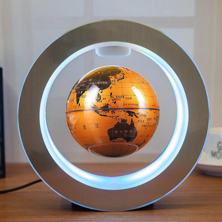Round Magnetic LED Floating World Map