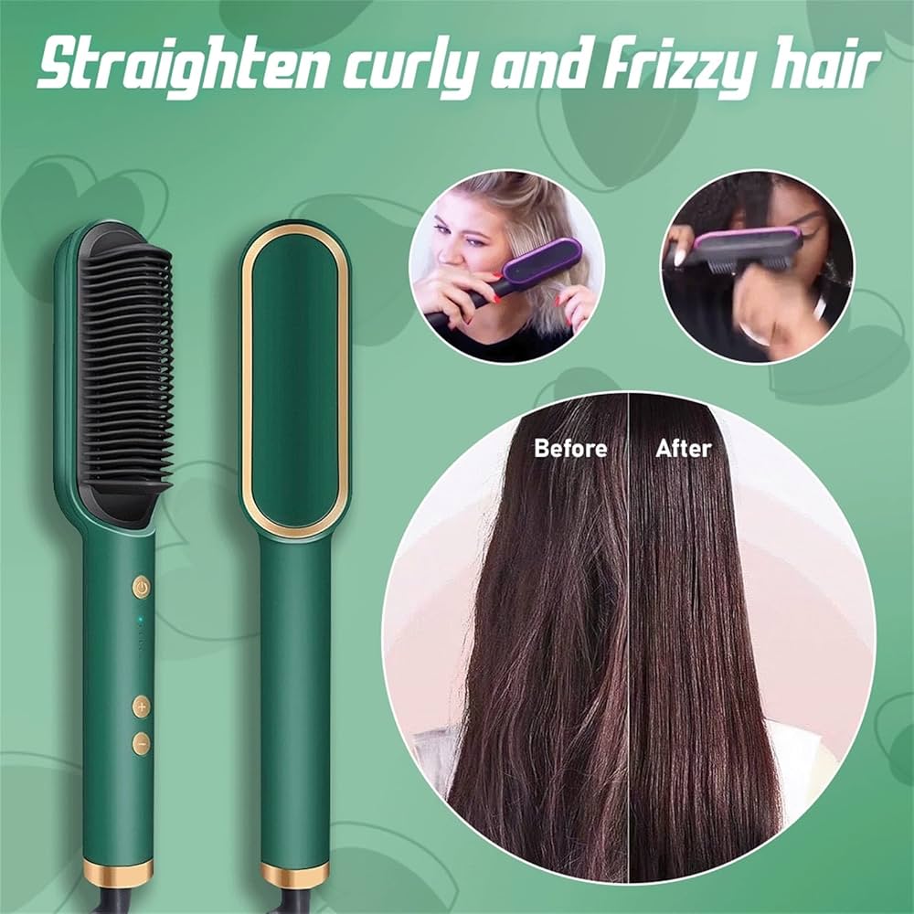 New 2 In 1 Hair Straightener Hot Comb