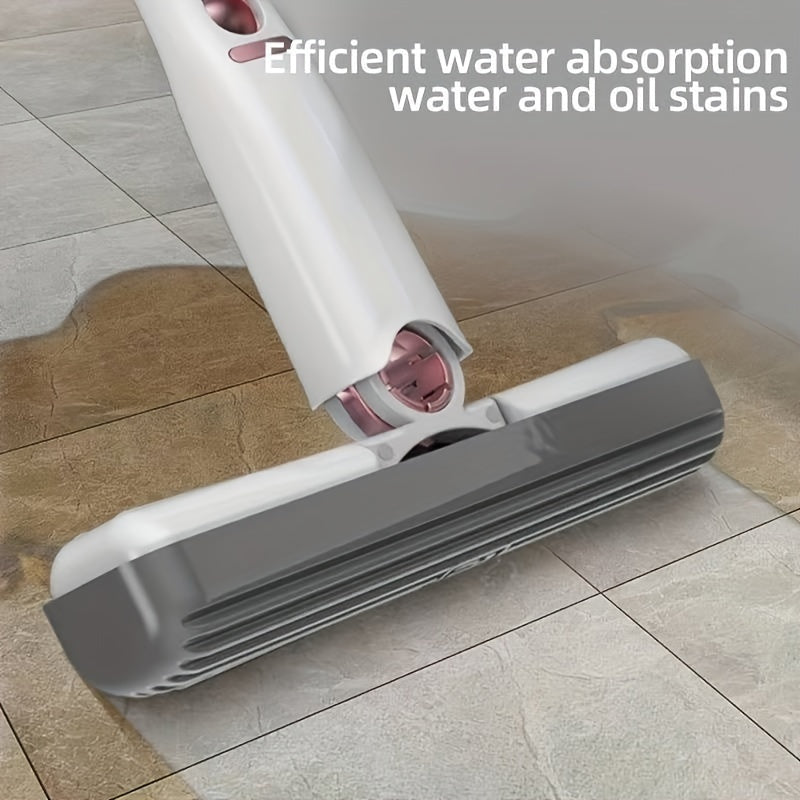 Compact Self-Squeeze Mop – Hands-Free, High Absorbency, Multi-Surface Cleaner