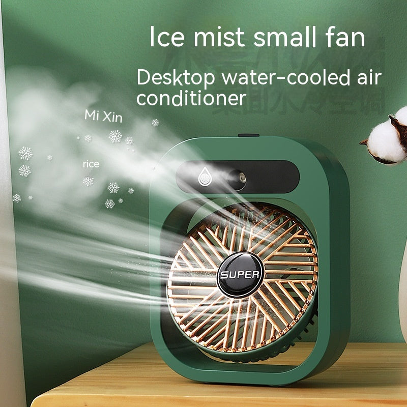 USB Rechargeable Portable Misting Fan and Air Cooler with Humidifier