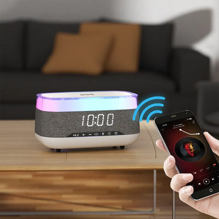 Multifunction Smart Clock: Speaker, Wireless Charger, Night Light