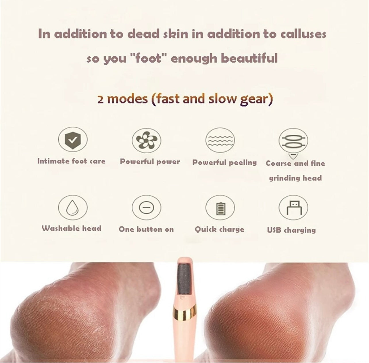 Electric Foot Grinder To Exfoliate Dead Skin
