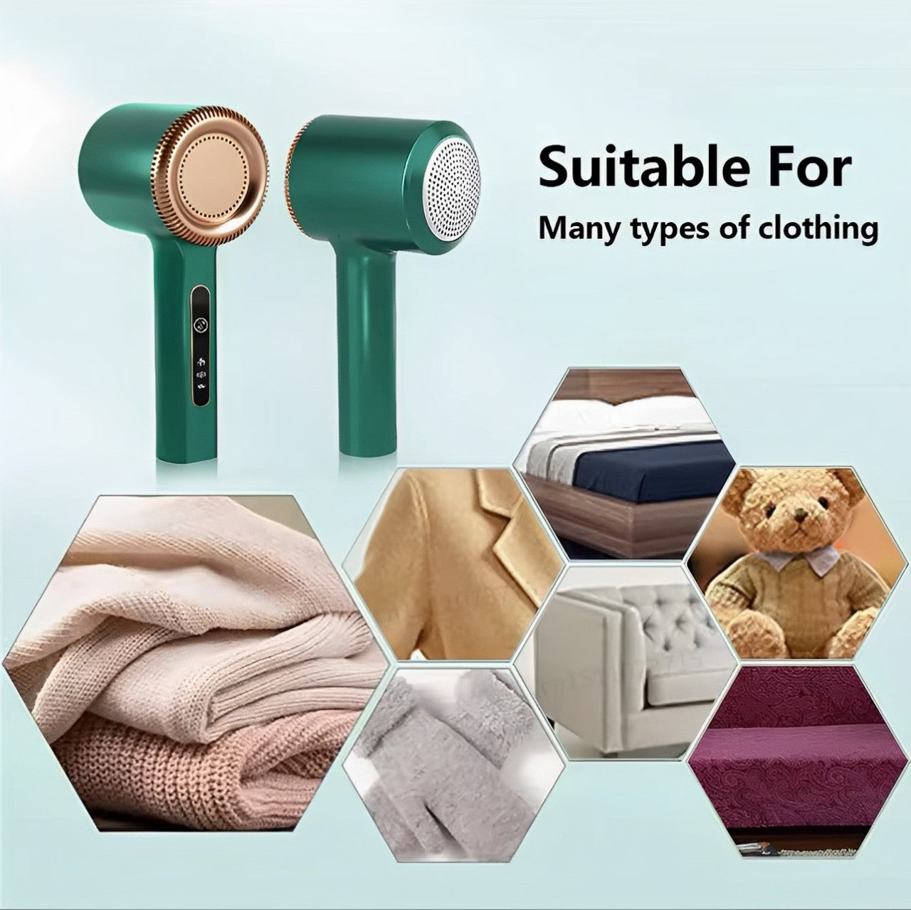 Electric Lint Remover - Rechargeable Pellet Fabric Shaver