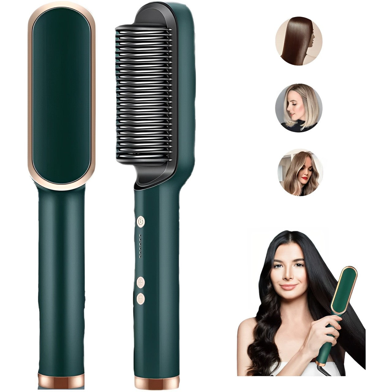 New 2 In 1 Hair Straightener Hot Comb