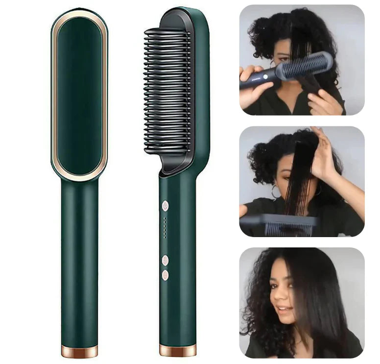 New 2 In 1 Hair Straightener Hot Comb
