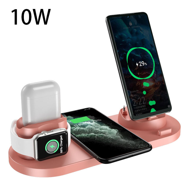 6-in-1 Wireless Fast Charger for Phones, Smartwatch and Earbuds