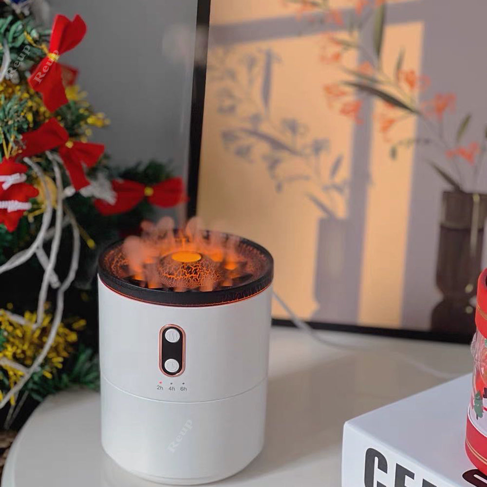 Volcanic Flame Aroma Diffuser and Jellyfish Humidifier with Night Light