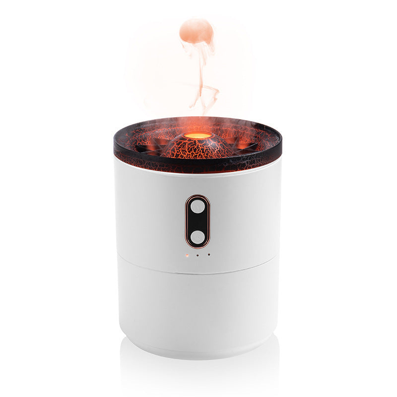Volcanic Flame Aroma Diffuser and Jellyfish Humidifier with Night Light