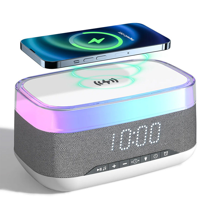 Multifunction Smart Clock: Speaker, Wireless Charger, Night Light