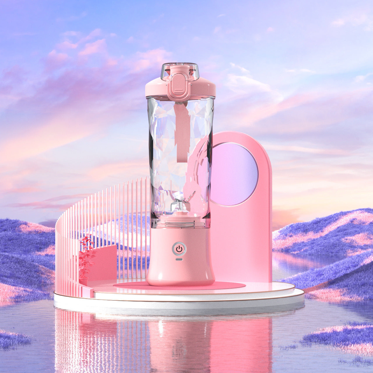 Compact 6-Blade Portable Blender for Shakes and Smoothies