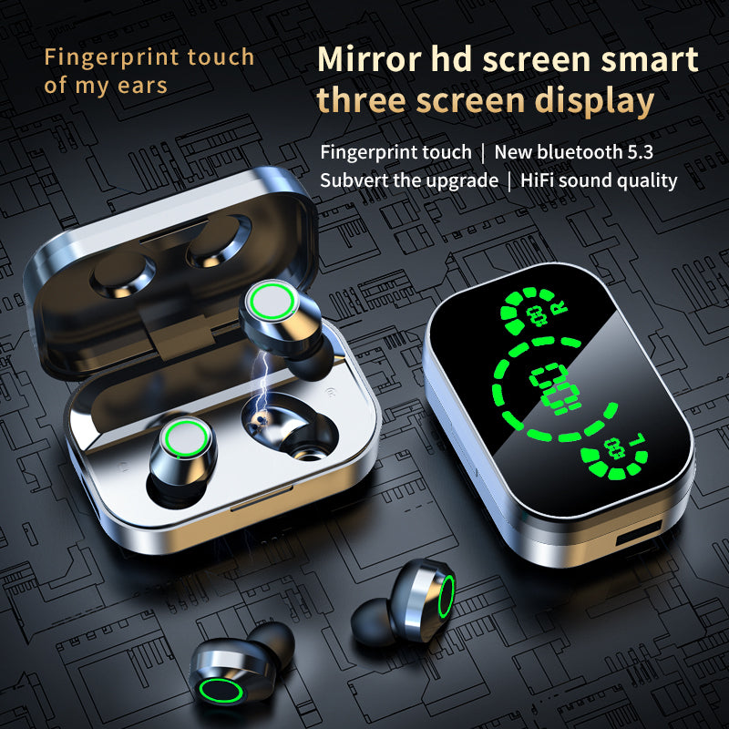 Wireless Bluetooth Headset with Digital Display