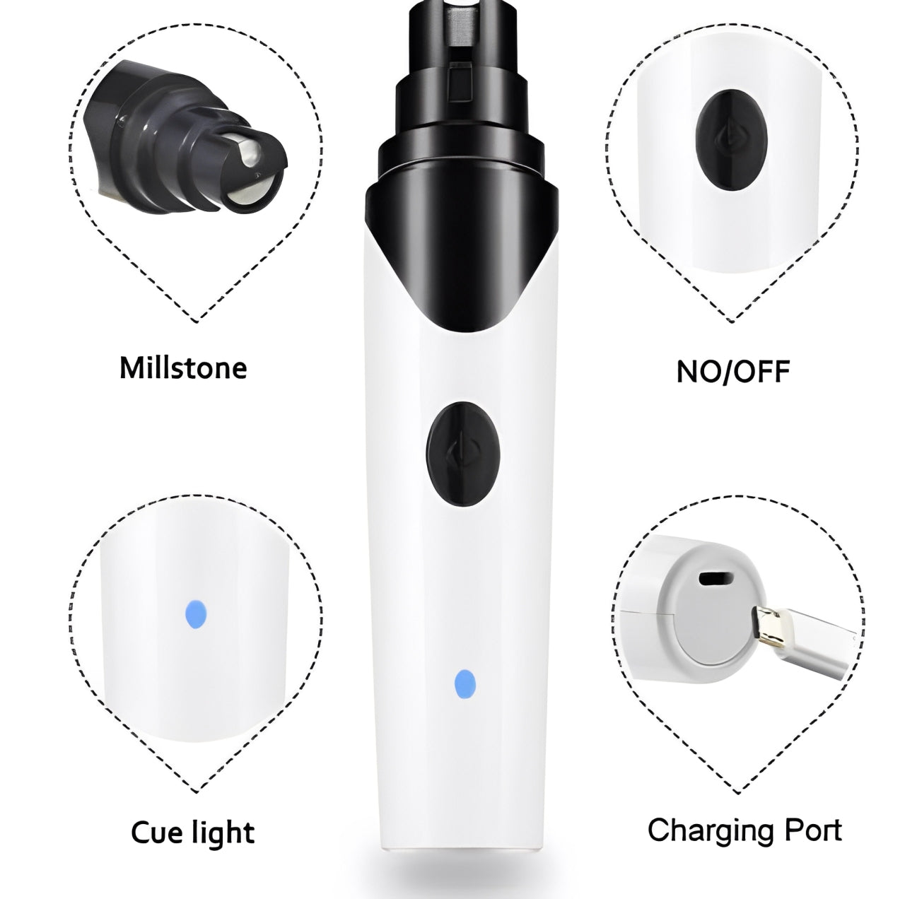 Electric Pet Nail Grinder – Safe & Easy Grooming for Dogs & Cats