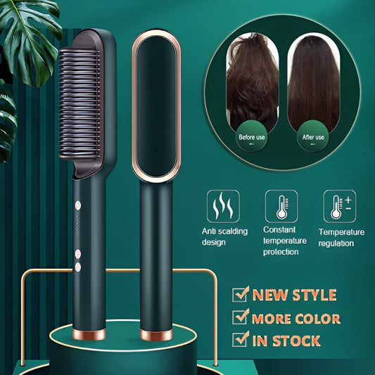 New 2 In 1 Hair Straightener Hot Comb