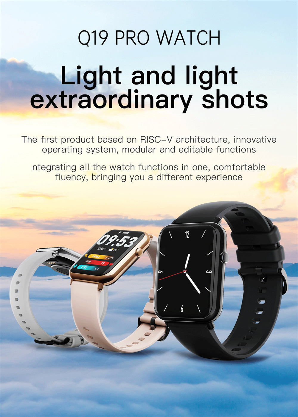 Q19 Pro Fitness Trainer smartwatch waterproof