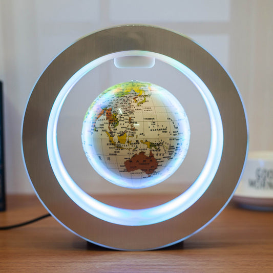 Round Magnetic LED Floating  World Map