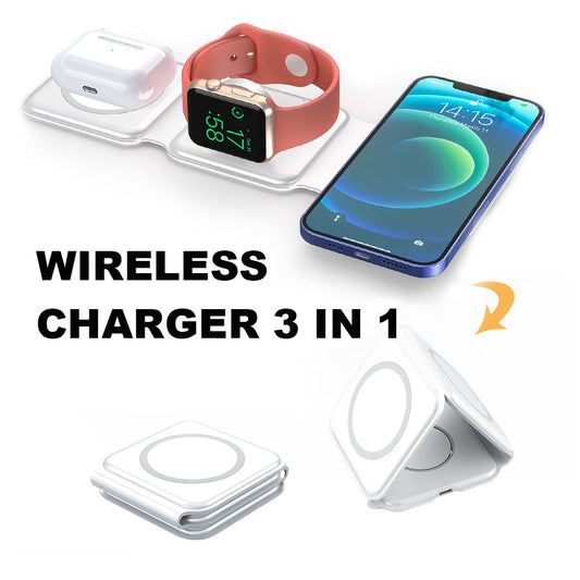 Magnetic 3 in 1 Folding Wireless Fast Charger