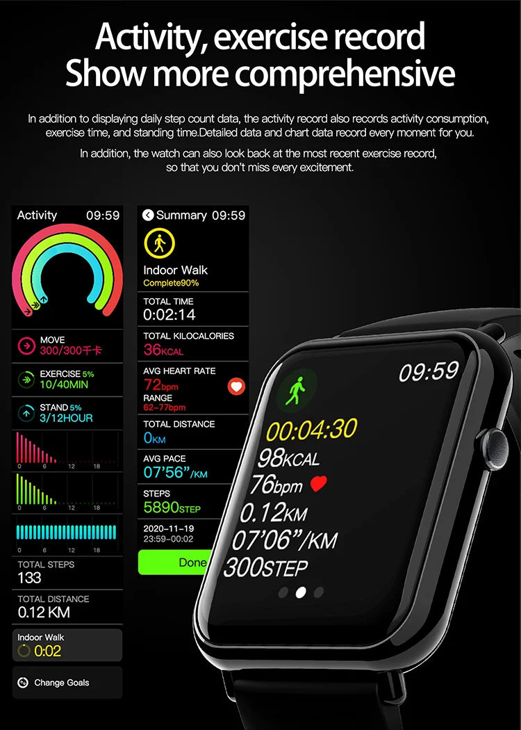 Q19 Pro Fitness Trainer smartwatch waterproof
