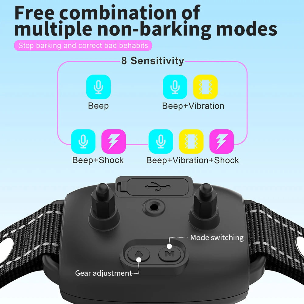 Smart Anti-Barking Dog Collar- Rechargeable and Waterproof