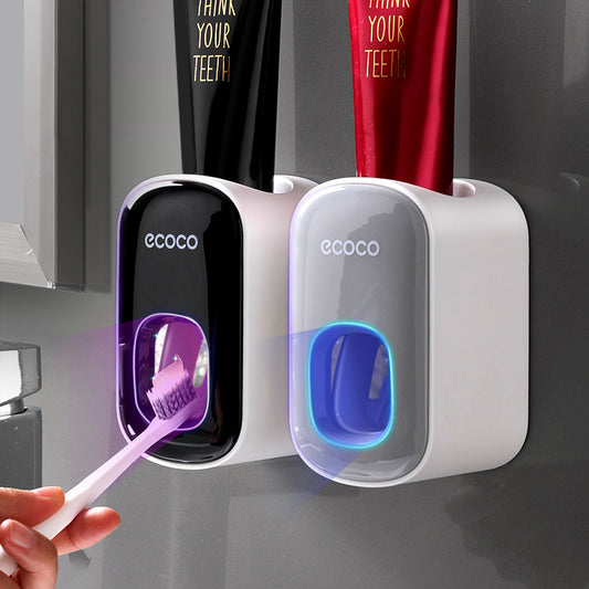 Automatic Toothpaste Dispenser & Wall-Mounted Bathroom Accessories Set