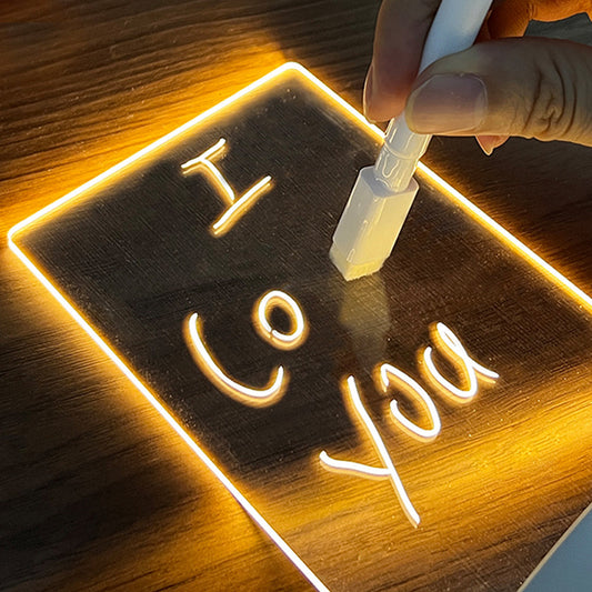 LED Message Board Night Lamp with Pen: Creative Gift for Kids & Girlfriend