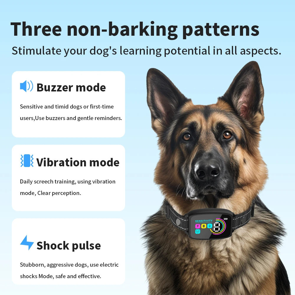 Smart Anti-Barking Dog Collar- Rechargeable and Waterproof