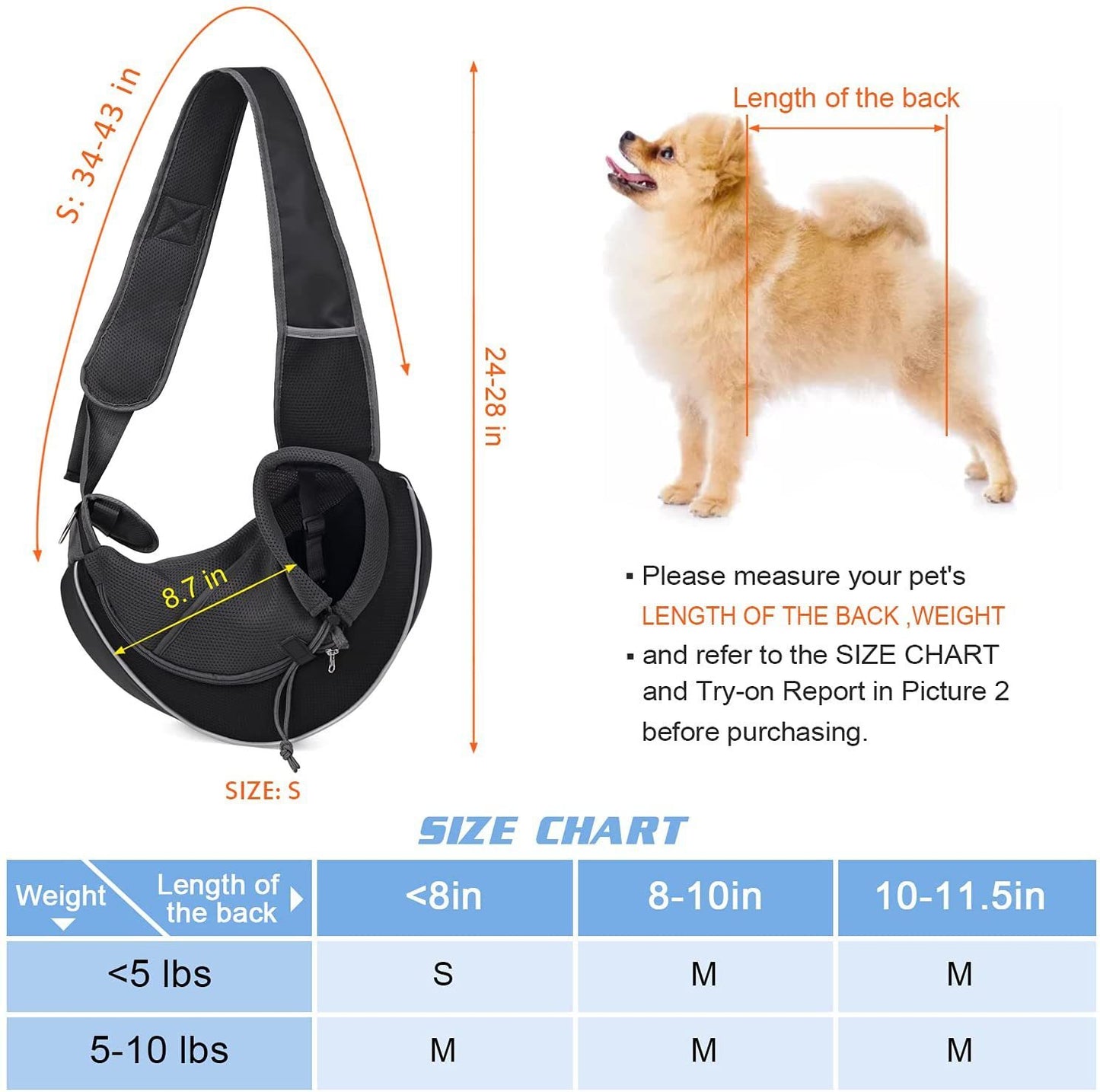 Portable Pet Carrier Bag – Crossbody for Dogs & Cats